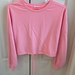 Elodie Light Pink Women's Cropped Hoodie